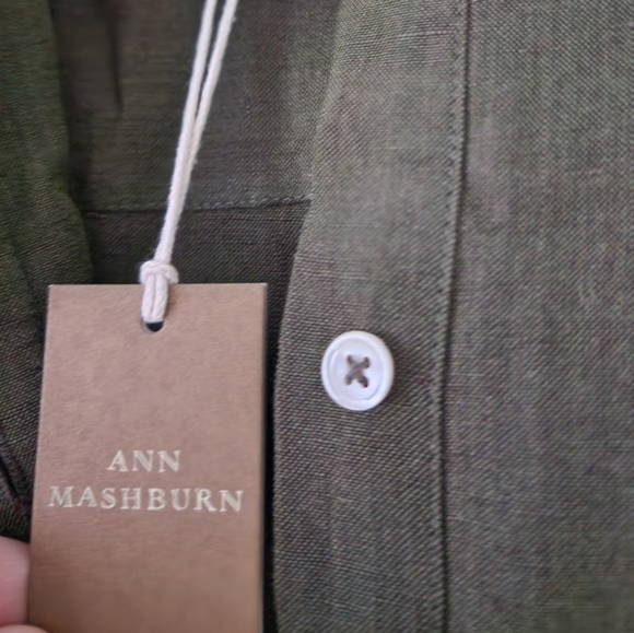 NWT ANN MASHBURN  silk/linen tunic - Picture 2 of 3